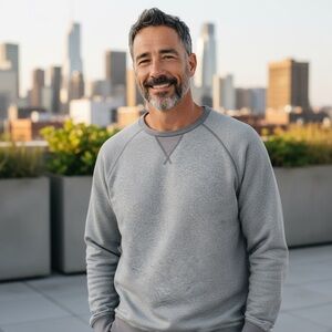 Wesc Men's Heather‎ Gray Sweatshirt Size Medium